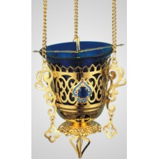 Лампада подвесная латунь 1530руб.с украшением эмаль
