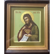 Икона письмо в киоте 30 х25 Иоанн Креститель  41000руб
