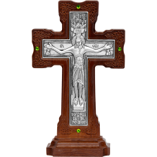 Крест деревянный 1600руб Годеновский литье эмаль на подставке 17146