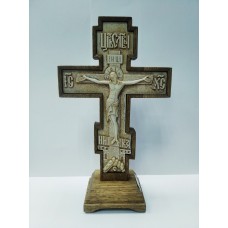 Крест деревянный настольный 4600руб выс.20,5см распятие мрамор