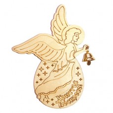 Пасхальный сувенир 65р ХВ Ангел с колокольчиком в руке Магнит Символик