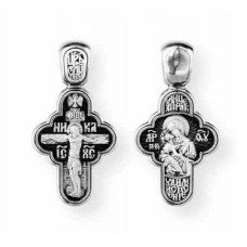 18156R Крест серебро 925 2,40гр 1200руб Владимирская икона Божией Матери
