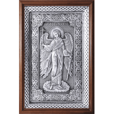 Икона посереб эмаль 8950руб Ангел  Хранитель в киоте