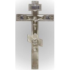 Крест напрестольный №2-5 никель с мощевиком 10100руб